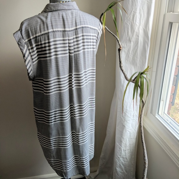 [Calvin Klein] Stripe Button Down Shirtdress Sz XL - Picture 5 of 8